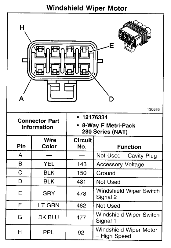 05 Silverado Wiper Motor Wiring Diagram