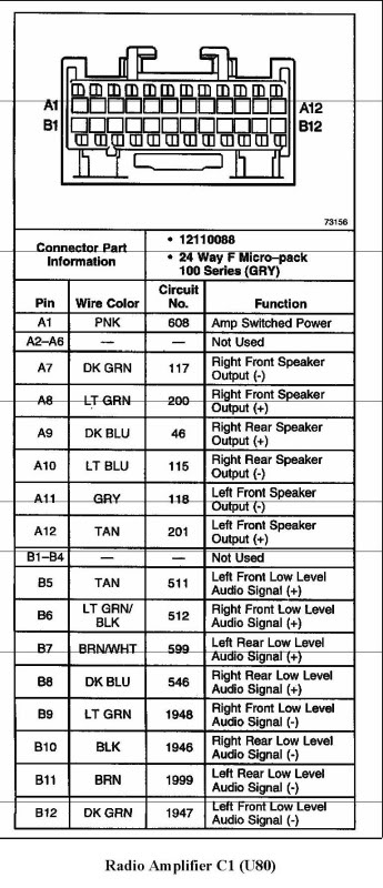 2000 ssei bose amp wiring diagram - GM Forum - Buick, Cadillac, Olds, GMC &  Pontiac chat  2002 Tahoe Factory Amp Wiring Diagram    GM Forum
