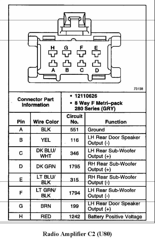 2000 ssei bose amp wiring diagram - GM Forum - Buick, Cadillac, Olds, GMC &  Pontiac chat Amplifier Wire Diagram GM Forum