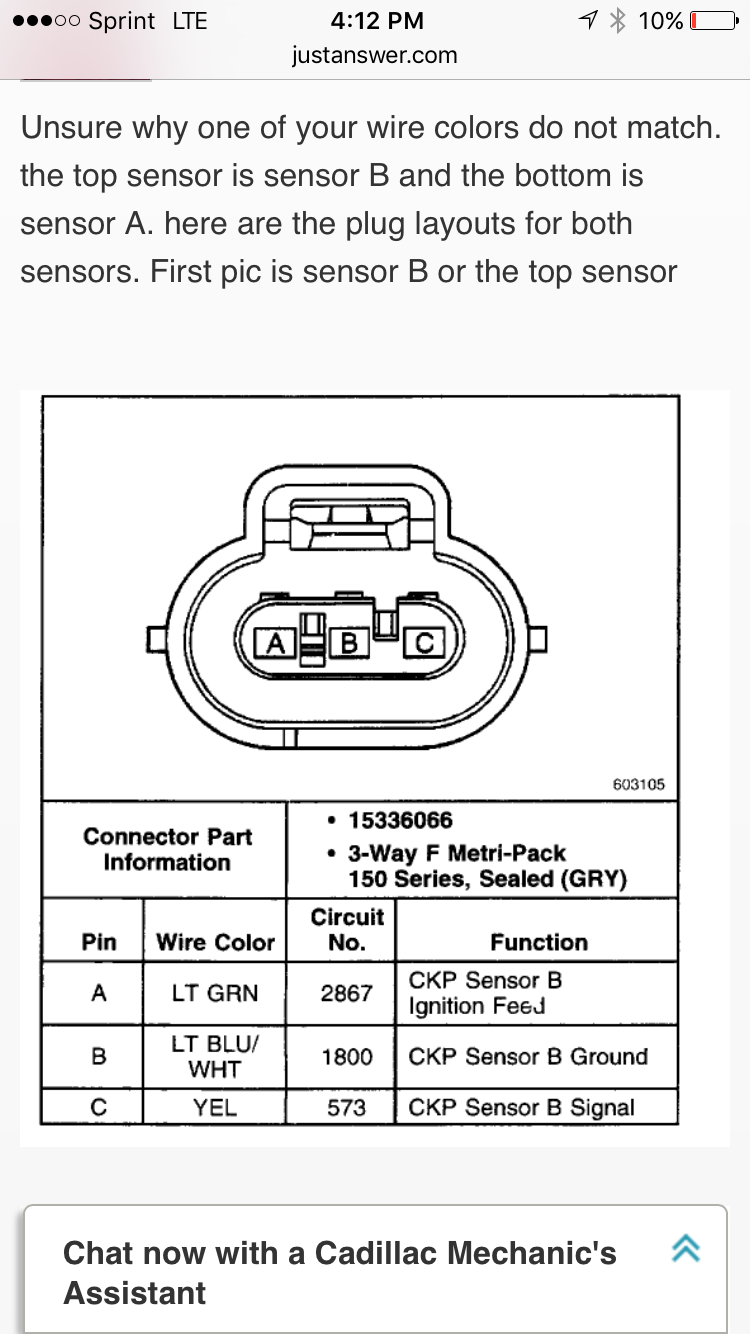 Crankshaft position sensor connectors - GM Forum - Buick ... 95 impreza wiring diagram 