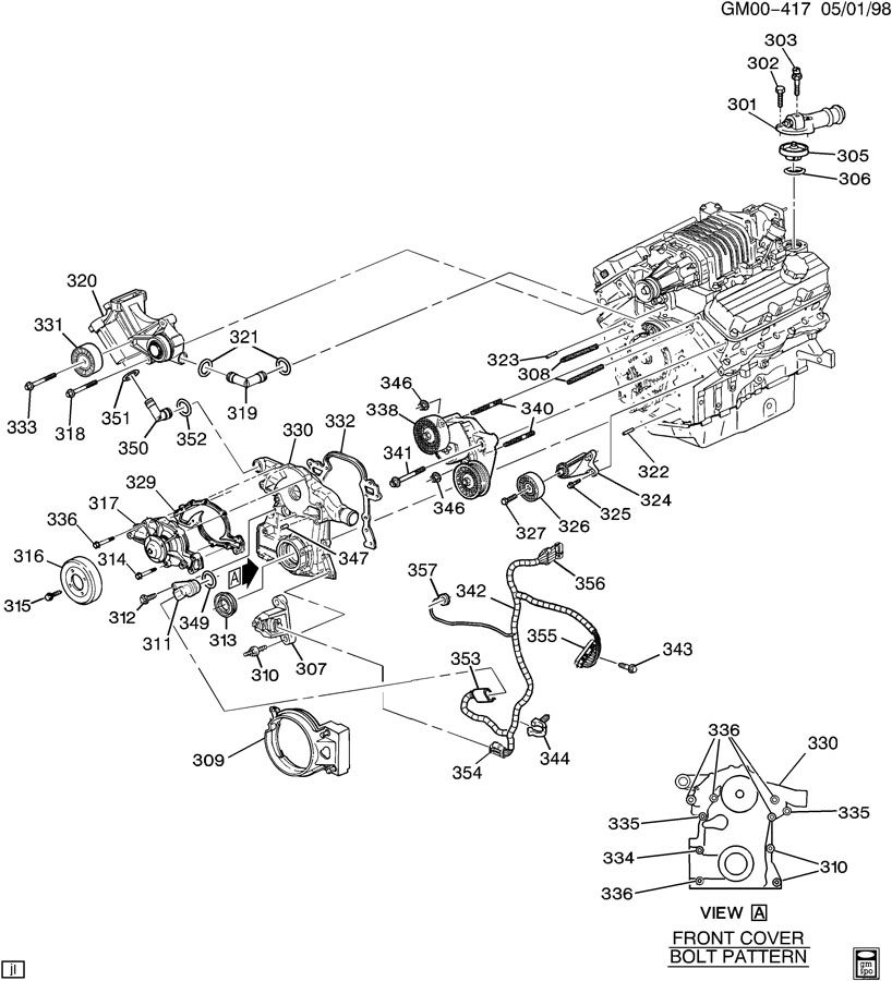 2002 Buick Park Ave Water Pump Bolts - GM Forum - Buick ... 02 buick regal transmission diagram wiring schematic 
