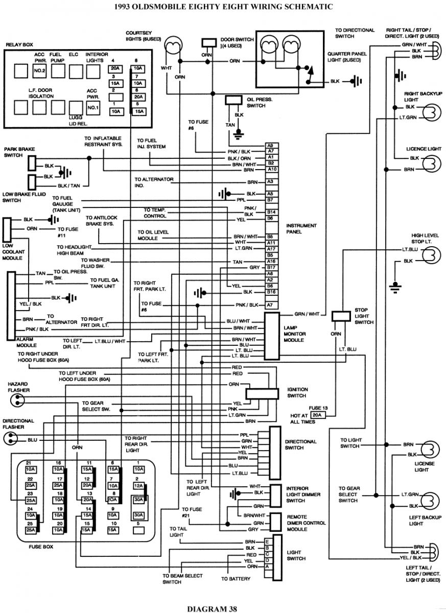 94' Oldsmobile Eighty-Eight Turn Signal Problem - Page 2 ... 1992 buick park avenue electrical diagram wiring schematic 